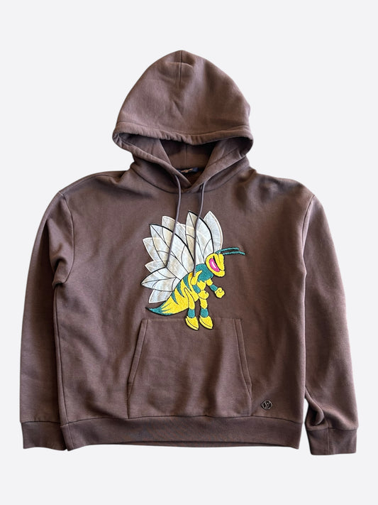 Louis Vuitton Brown Bee Embroidered Hoodie
