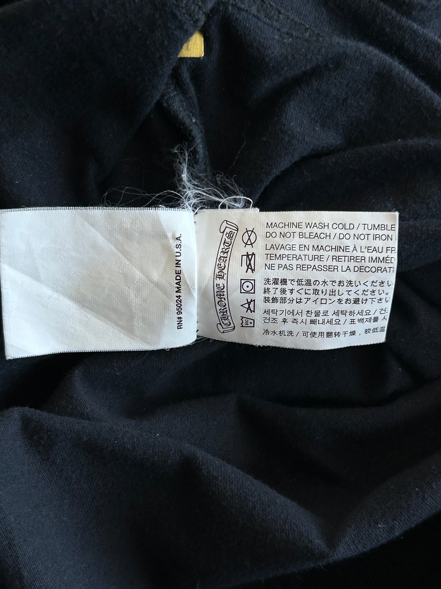 Chrome Hearts Black & White Dagger Logo T-Shirt