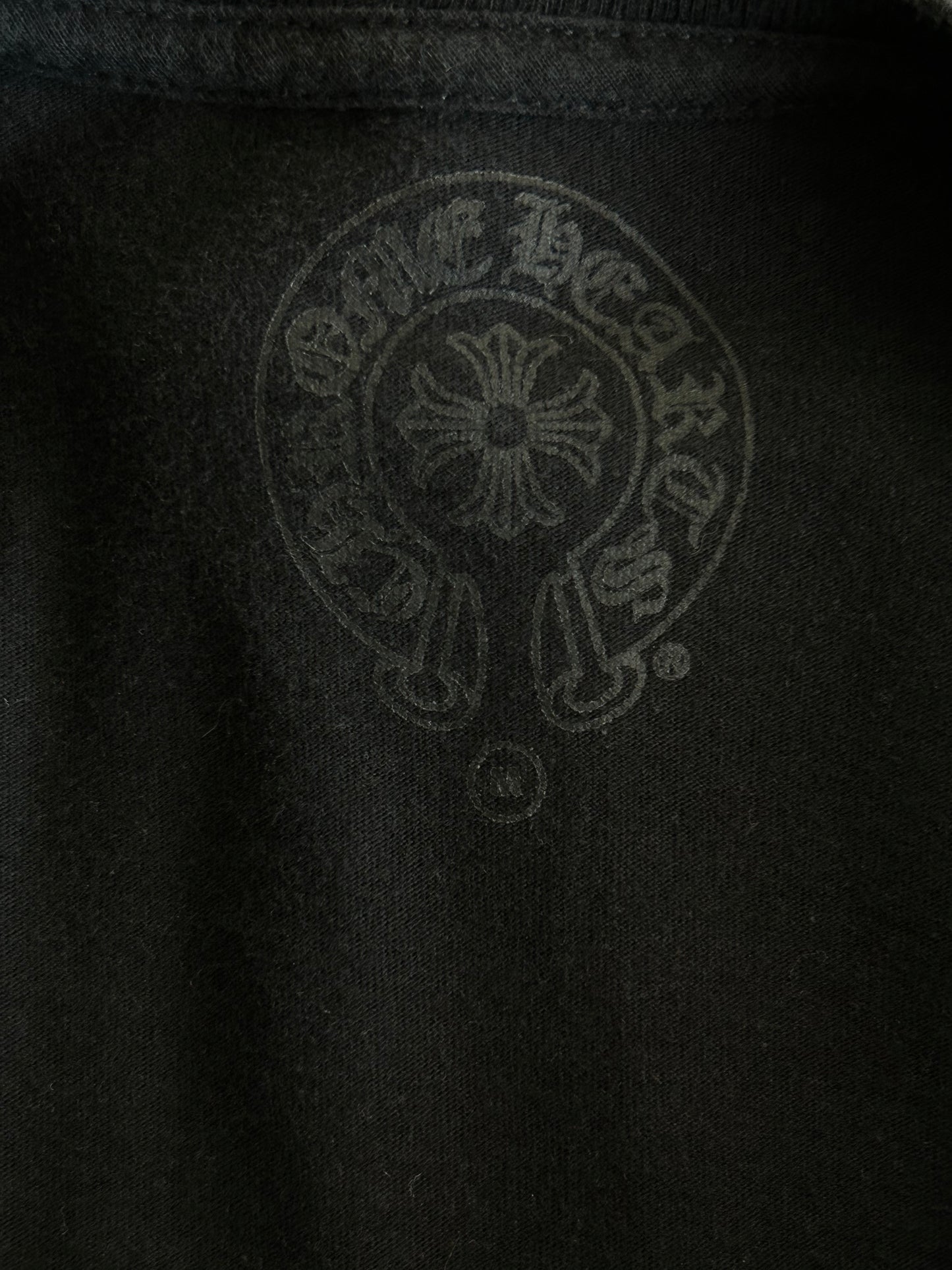 Chrome Hearts Black & Red Horseshoe Logo T-Shirt