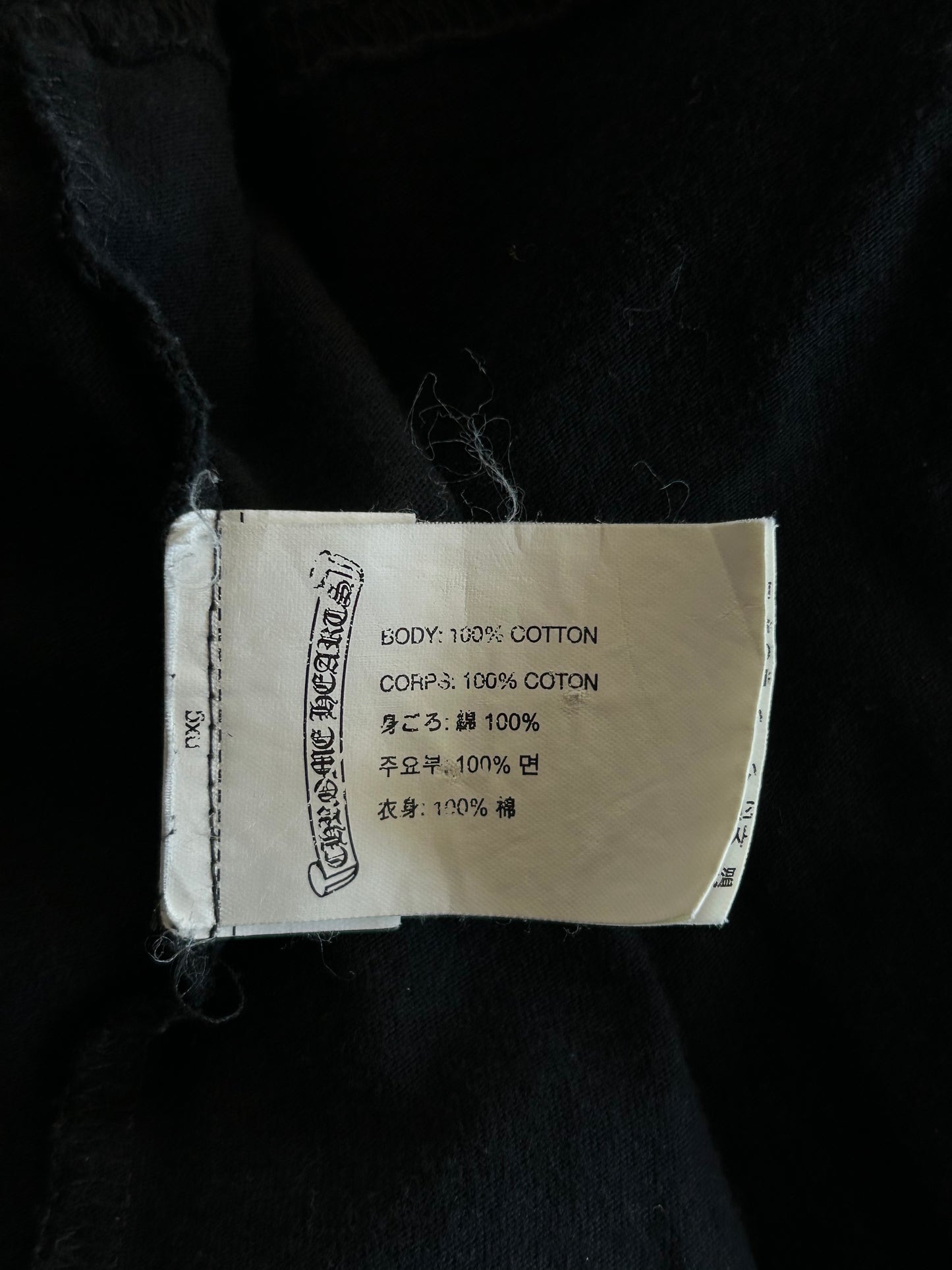 Chrome Hearts Black & Red Horseshoe Logo T-Shirt