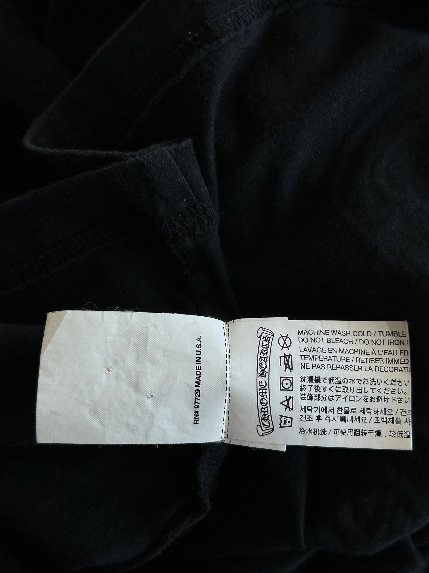 Chrome Hearts Black & Red Horseshoe Logo T-Shirt