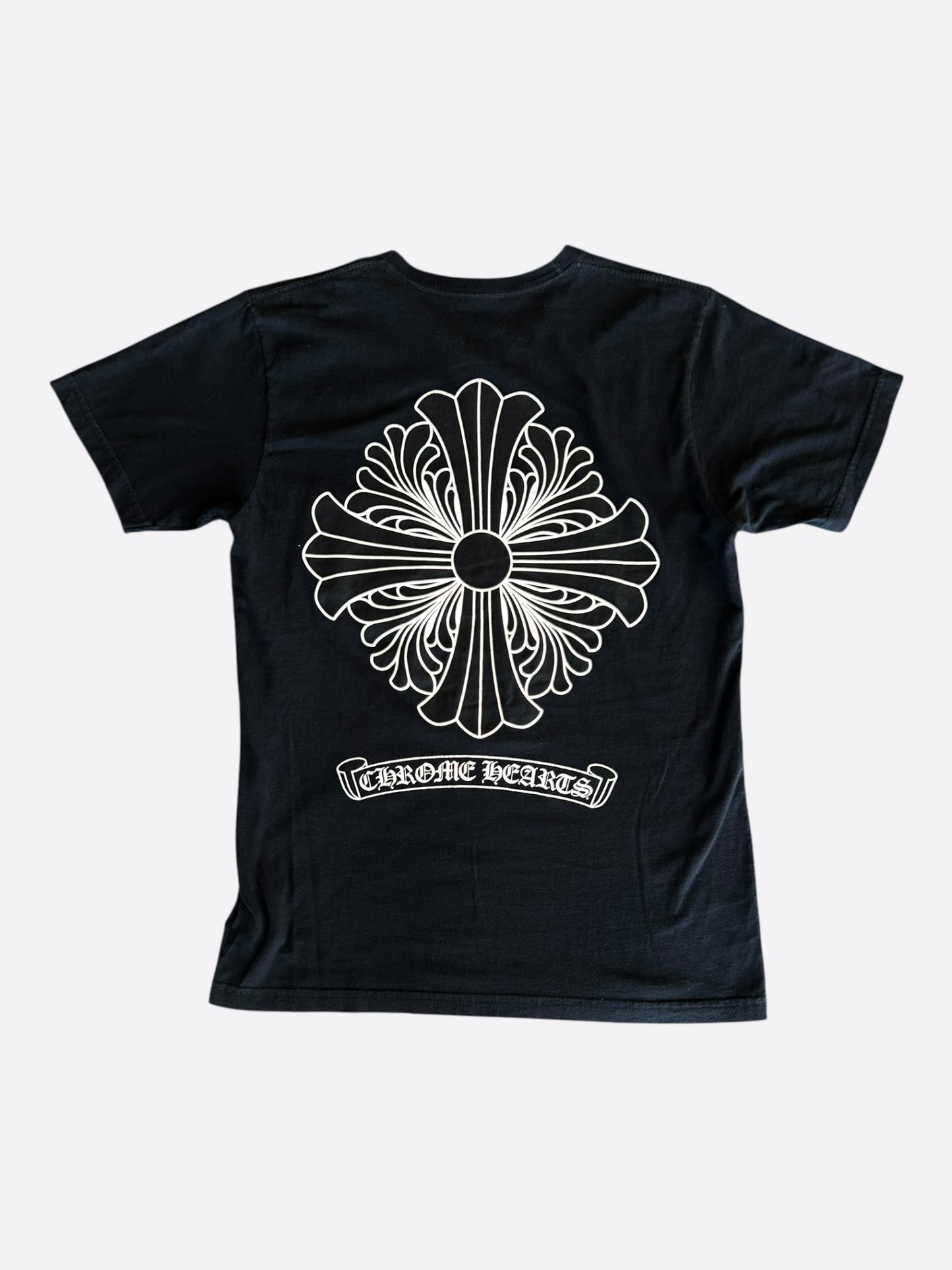 Chrome Hearts Black & White Jumbo Floral Cross T-Shirt