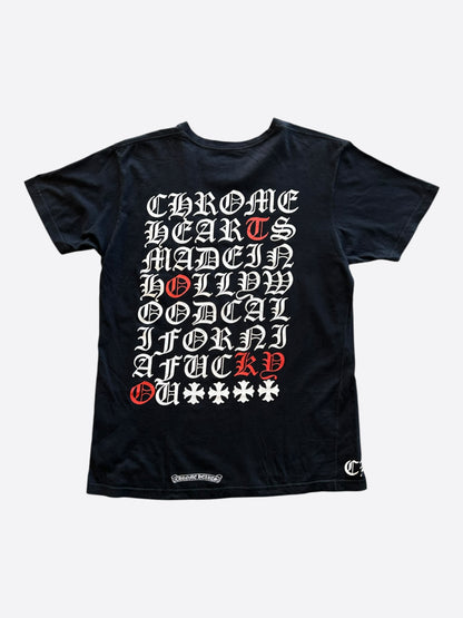 Chrome Hearts Black & White Tokyo Eyechart T-Shirt