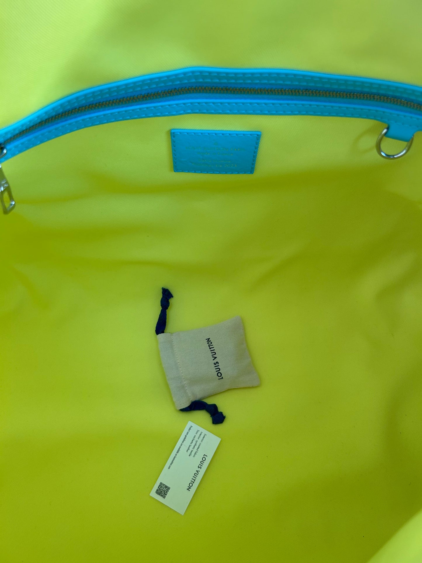 Louis Vuitton Yellow & Blue Monogram Keepall 50