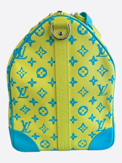 Louis Vuitton Yellow & Blue Monogram Keepall 50