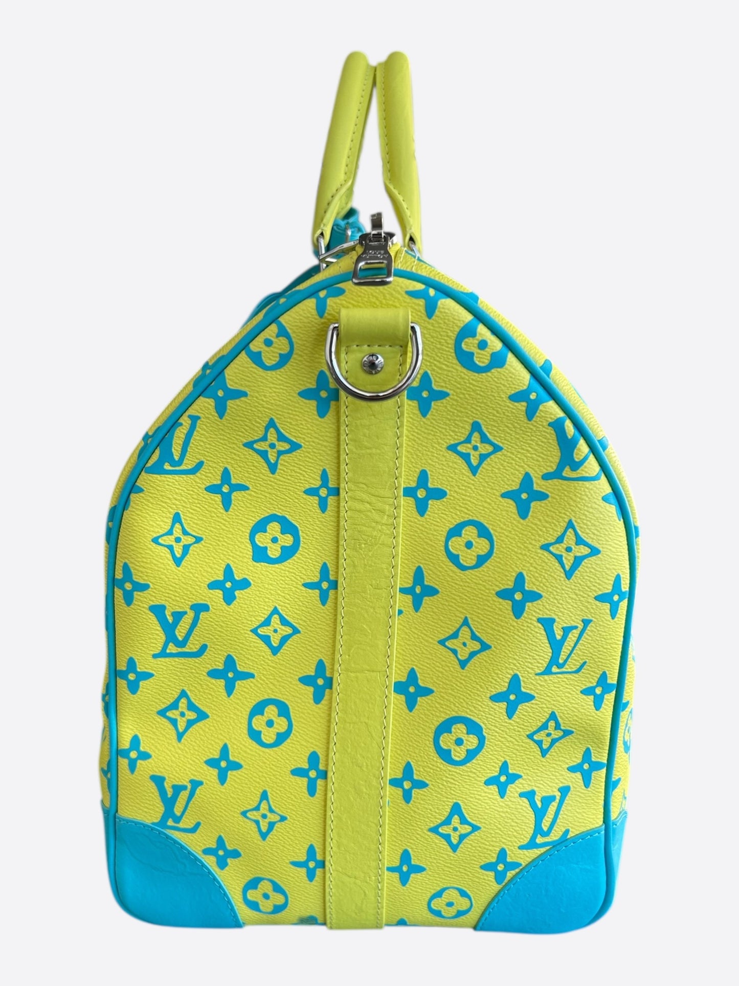 Louis Vuitton Yellow & Blue Monogram Keepall 50