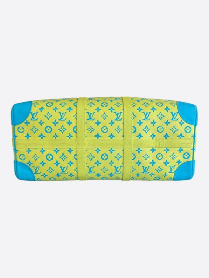 Louis Vuitton Yellow & Blue Monogram Keepall 50