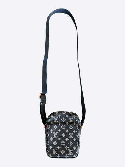 Louis Vuitton Navy & White Upside Down Monogram Danube