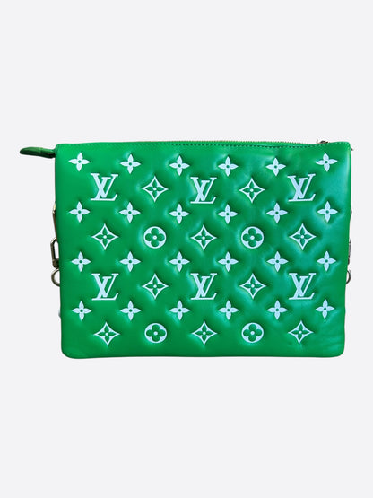 Louis Vuitton Green & White Monogram Coussins PM