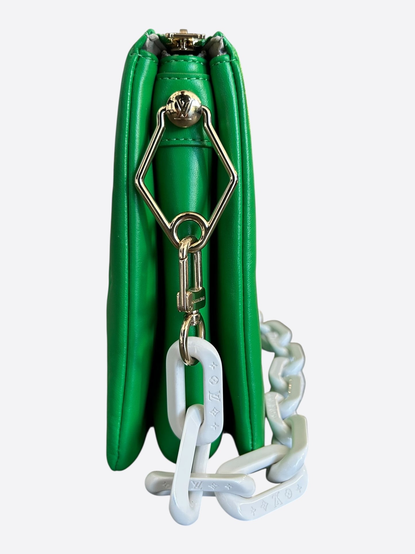 Louis Vuitton Green & White Monogram Coussins PM