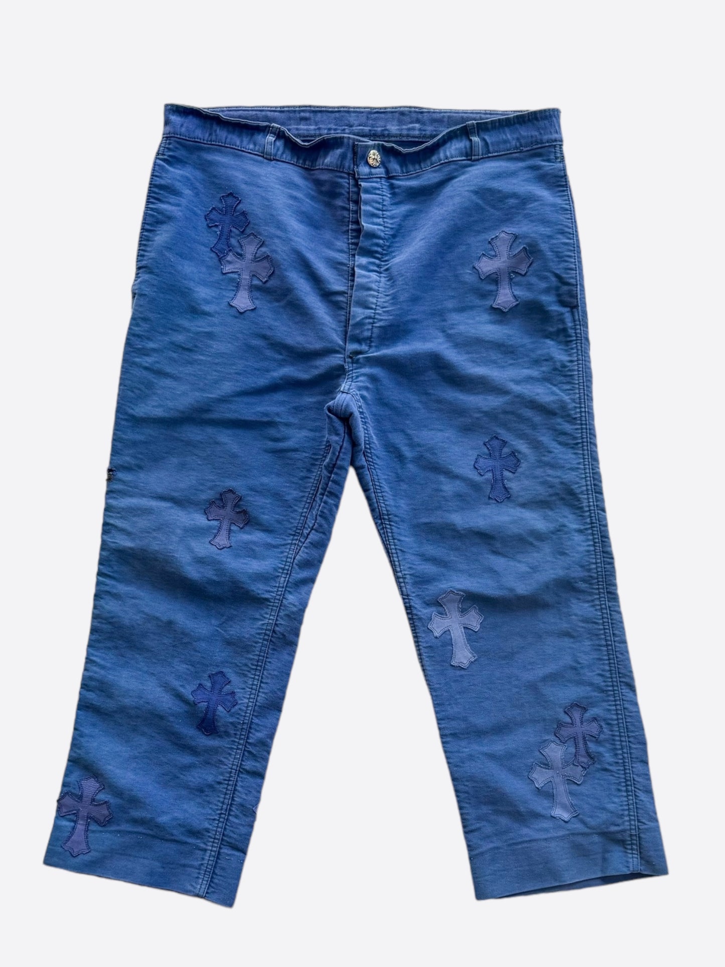 Chrome Hearts Blue Cross Patch Vintage French Work Pants