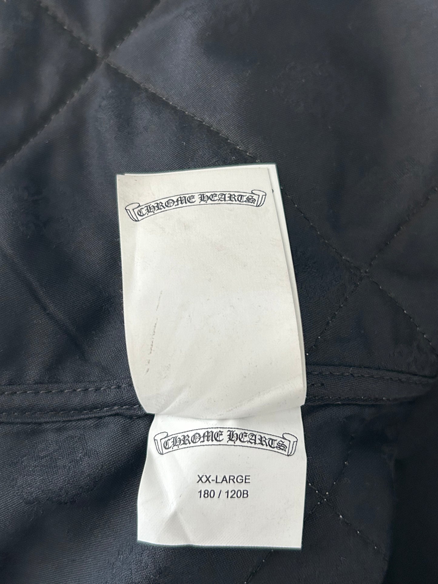 Chrome Hearts Grey Quilted Button Up Jacket