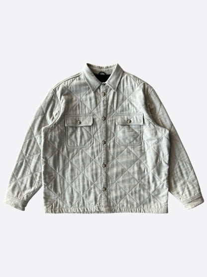 Chrome Hearts Grey Quilted Button Up Jacket