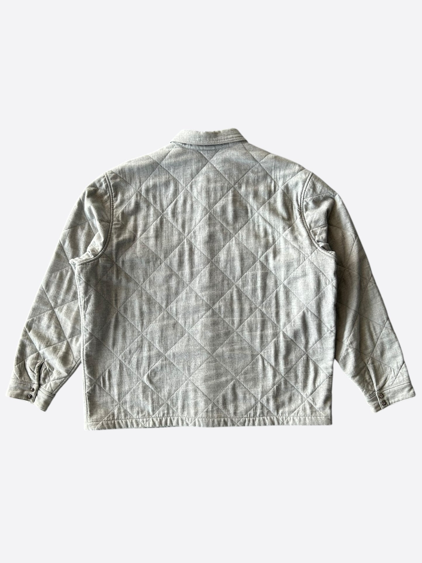 Chrome Hearts Grey Quilted Button Up Jacket