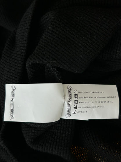Chrome Hearts Black CH Embroidered Logo Thermal Longsleeve T-Shirt
