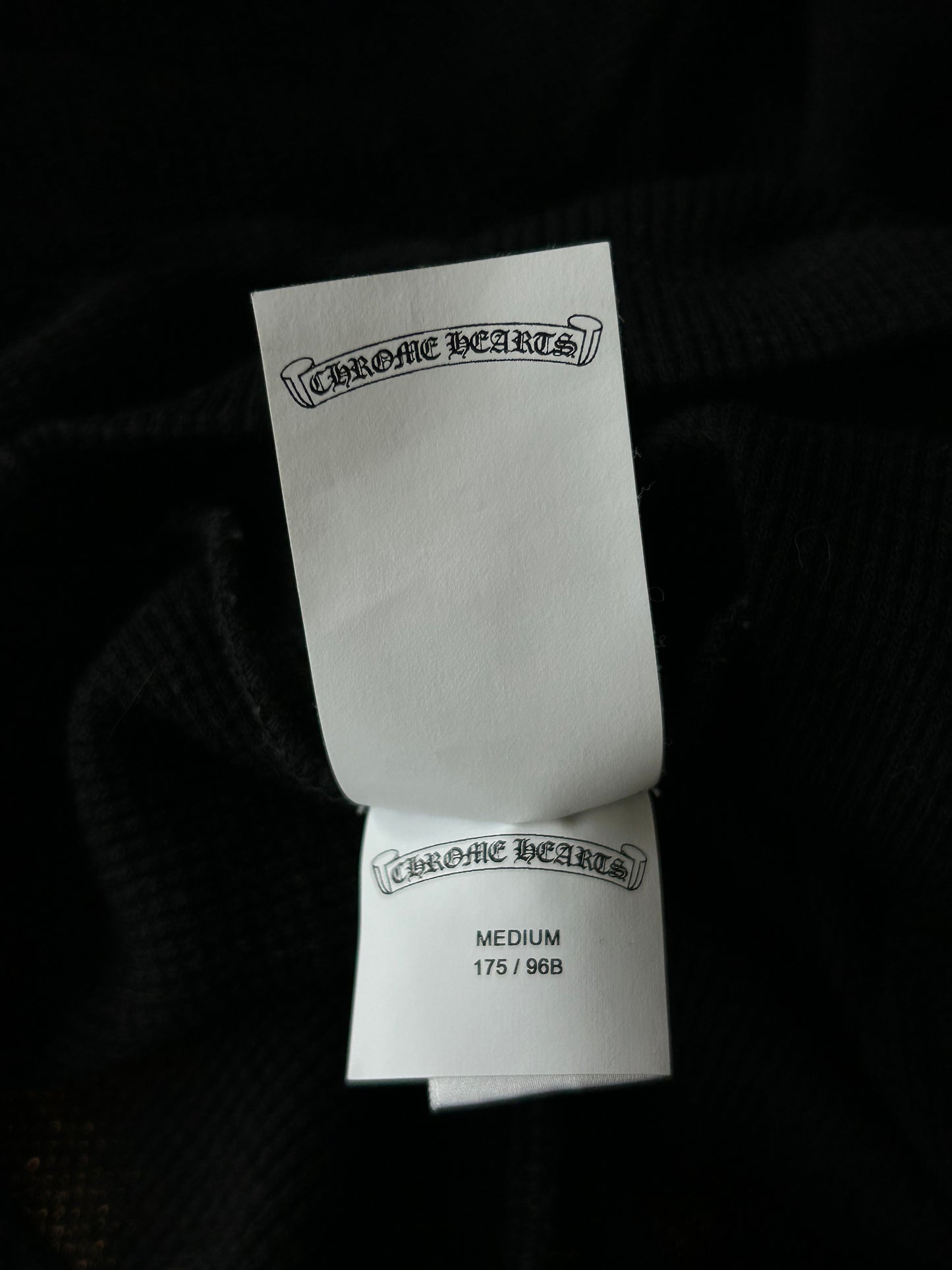Chrome Hearts Black CH Embroidered Logo Thermal Longsleeve T-Shirt