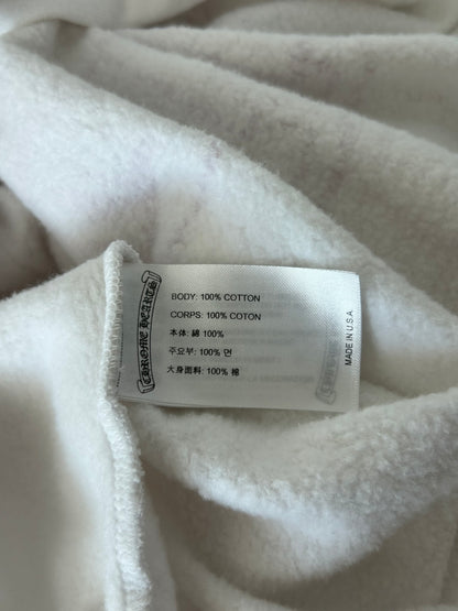 Chrome Hearts White & Purple Glitter Horseshoe Logo Hoodie