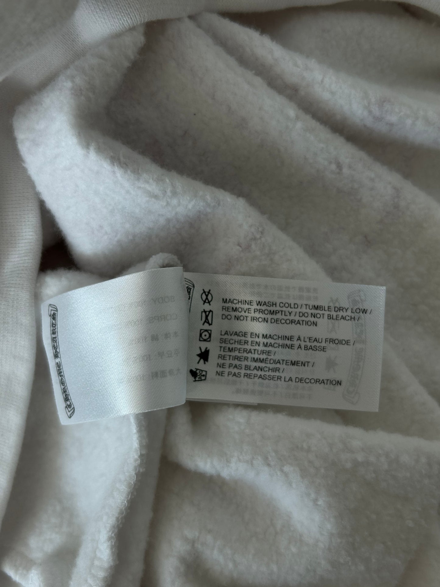 Chrome Hearts White & Purple Glitter Horseshoe Logo Hoodie