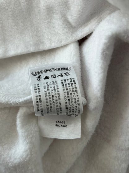 Chrome Hearts White & Purple Glitter Horseshoe Logo Hoodie