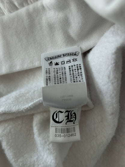 Chrome Hearts White & Purple Glitter Horseshoe Logo Hoodie