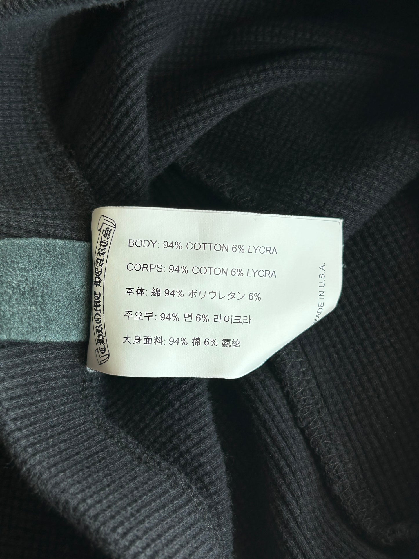 Chrome Hearts Black & White CH Logo Embroidered Thermal Women's Shorts