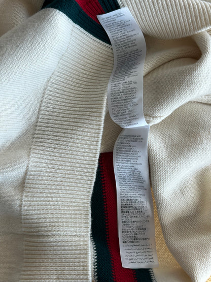 Gucci White & Multicolor Stripe Knit Sweater