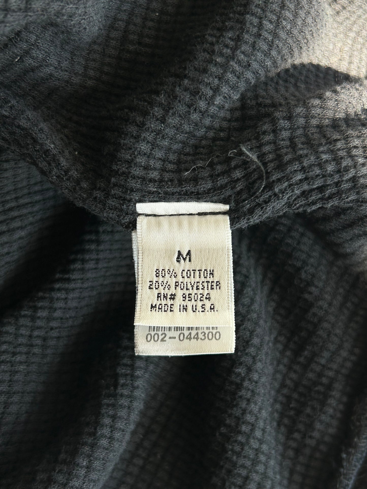 Chrome Hearts Black Foti Horseshoe Logo Thermal Zip Up Hoodie