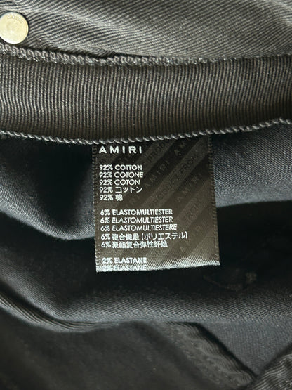 Amiri Faded Black & Green Plaid Patch MX1 Jeans