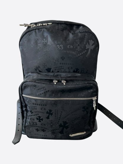 Chrome Hearts Black Stencil 7th Grade Nylon Backpack