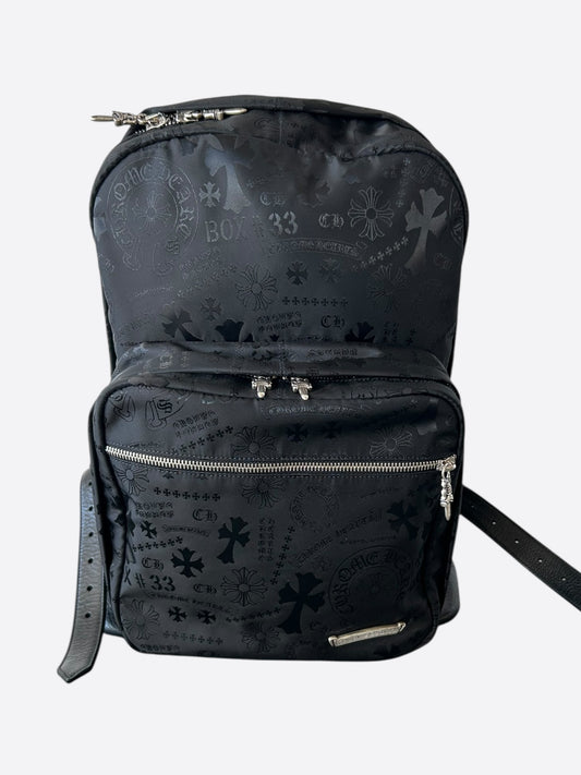 Chrome Hearts Black Stencil 7th Grade Nylon Backpack