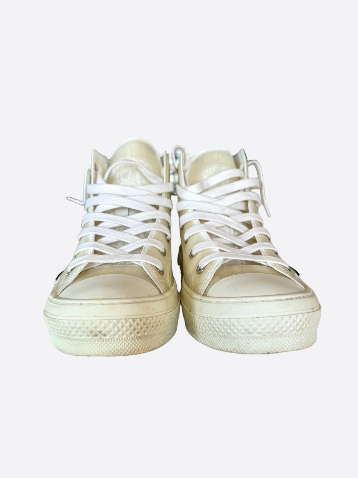 Dior White Oblique B23 Hightop Sneakers