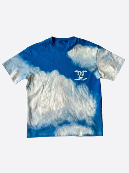 Louis Vuitton Blue & White Cloud Logo T-Shirt