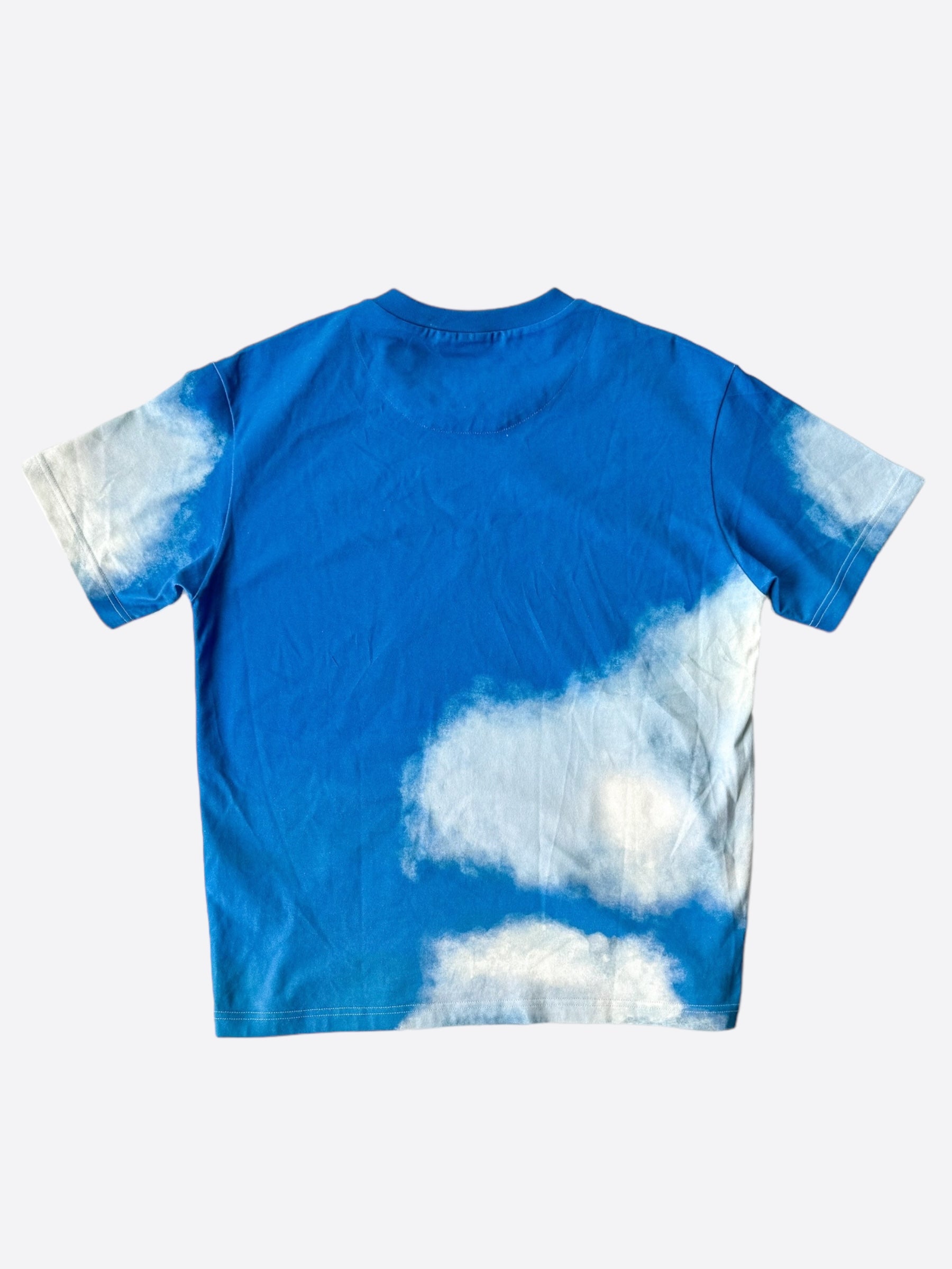 Louis Vuitton White & Blue Logo Intarsia T-Shirt | eBay