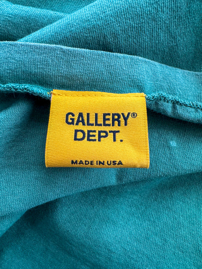 Gallery Dept Turquoise Paint Splatter Logo T-Shirt