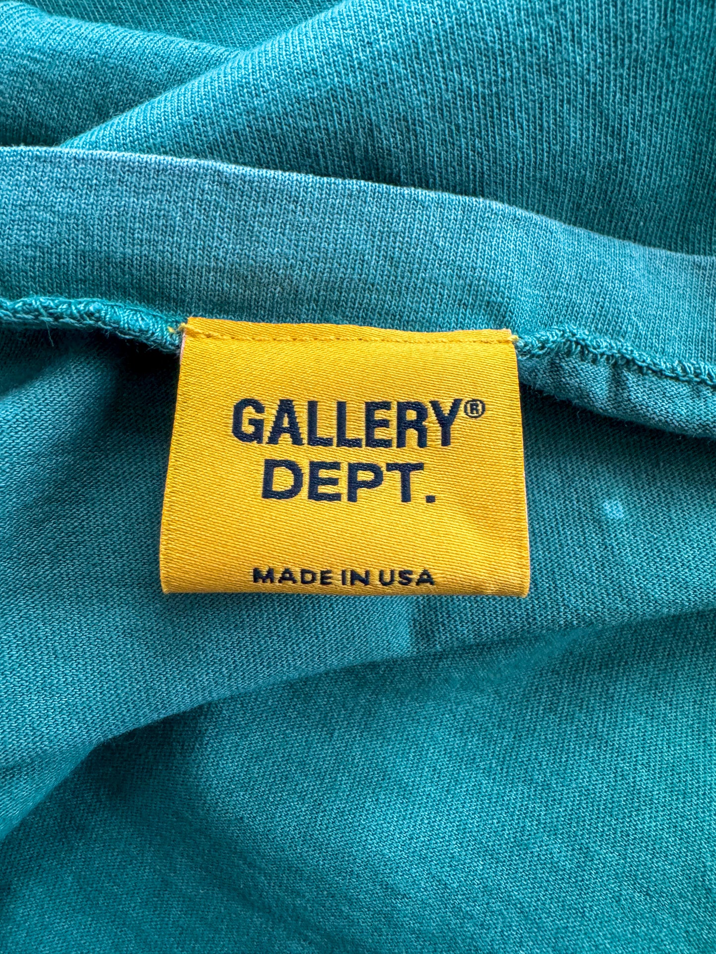 Gallery Dept Vintage Green Paint Splatter Logo T-Shirt