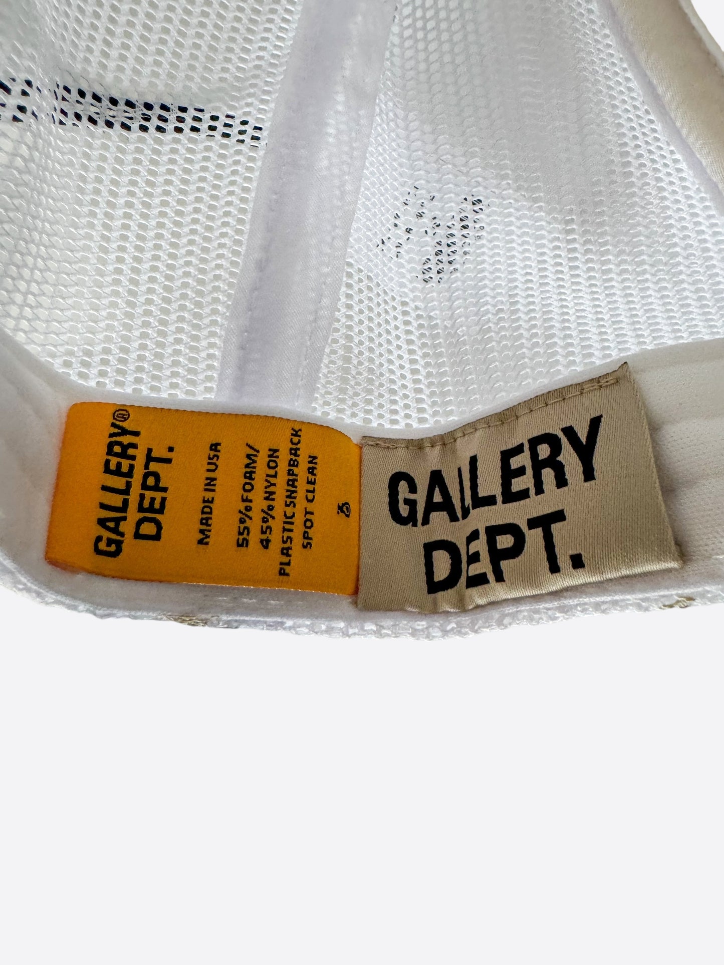 Gallery Dept White Paint Splatter Logo Trucker Hat