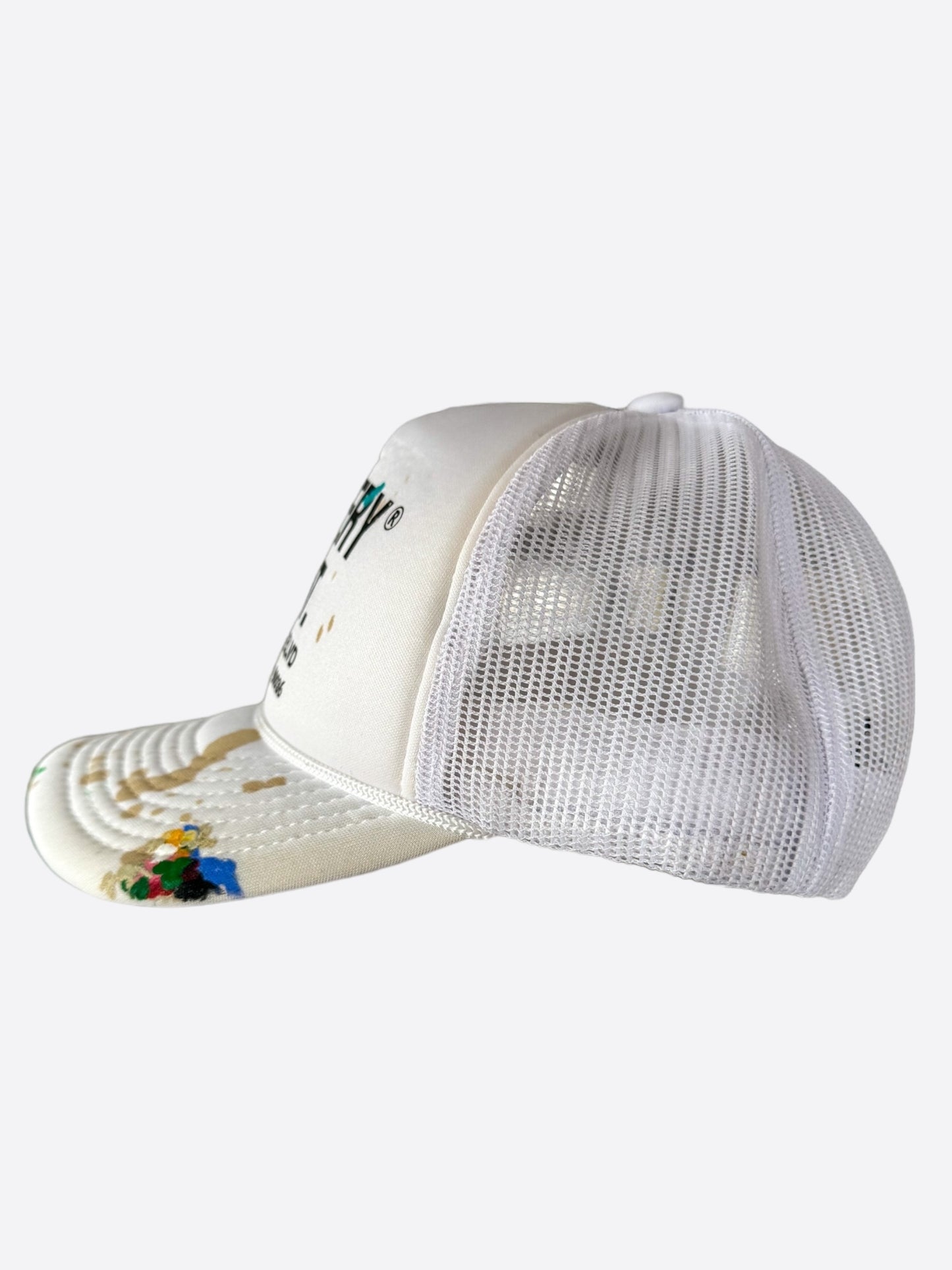 Gallery Dept White Paint Splatter Logo Trucker Hat