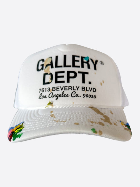 Gallery Dept White Paint Splatter Logo Trucker Hat