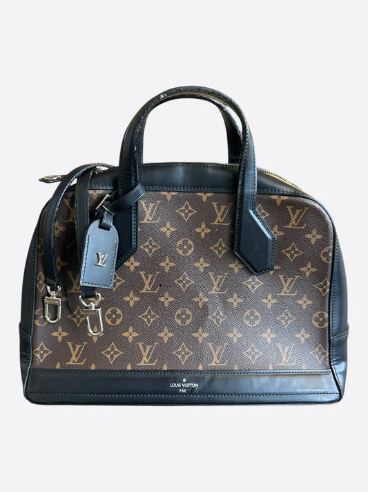 Louis Vuitton Brown & Black Monogram Canvas Dora Soft MM Bag