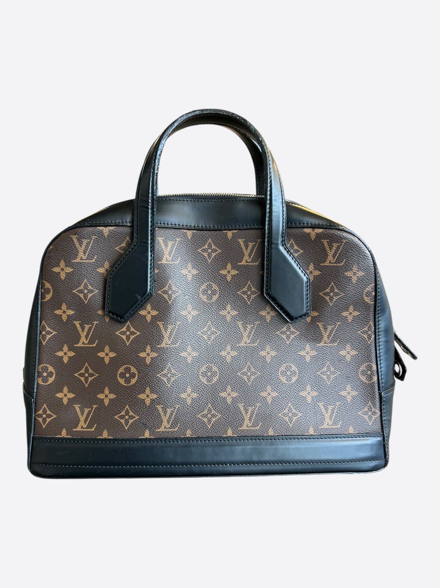 Louis Vuitton Brown & Black Monogram Canvas Dora Soft MM Bag