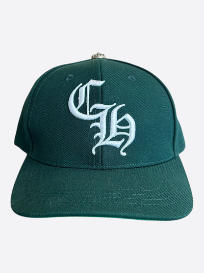 Chrome Hearts Green & White CH Logo Hat