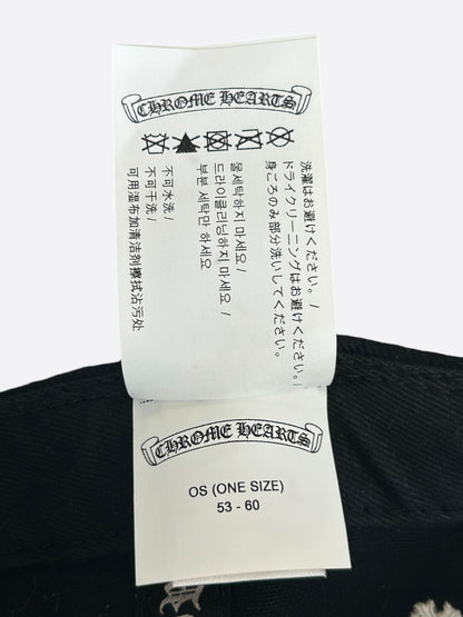 Chrome Hearts Matty Boy Black Embroidered Chomper Hat