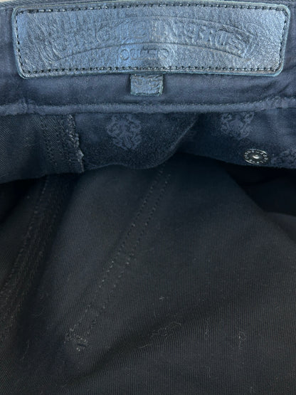 Chrome Hearts Black & Cheetah Cross Patch Carpenter Pants