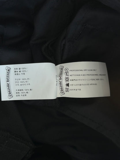 Chrome Hearts Black Cheetah & Green Cross Patch Chino Pants