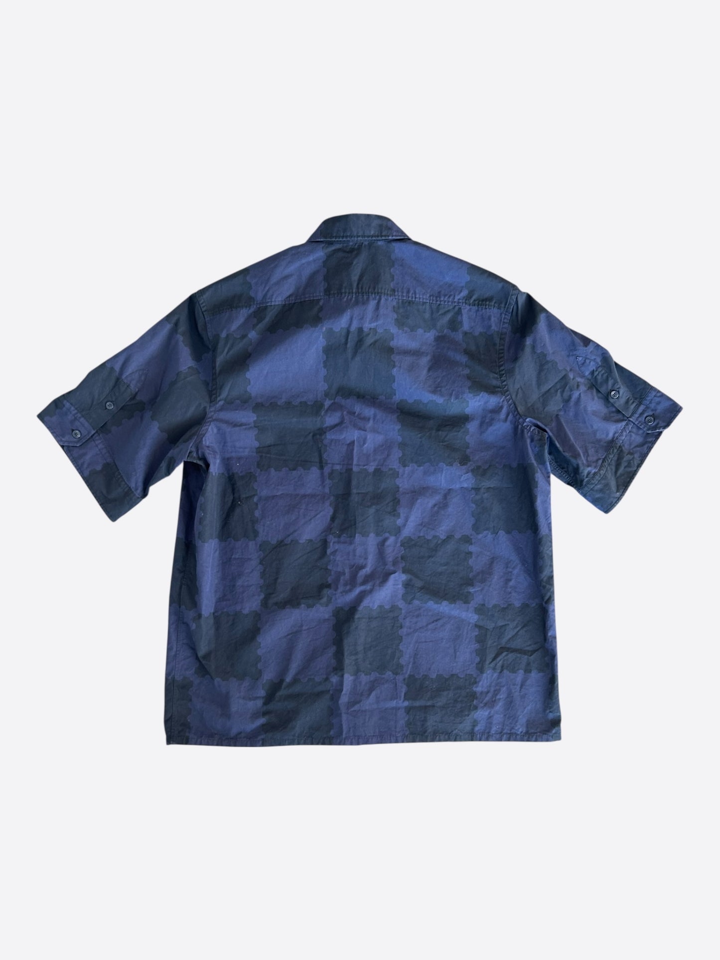 Louis Vuitton Nigo Blue Checkered Button Up Shirt