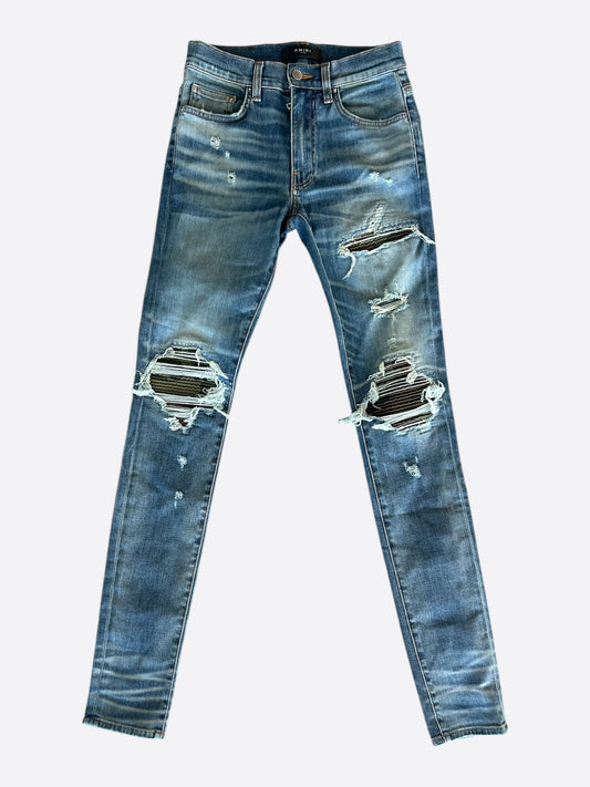 Amiri Clay Indigo Camouflage Patch MX1 Jeans