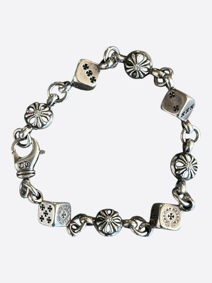 Chrome Hearts Silver & Diamond Dice Bracelet