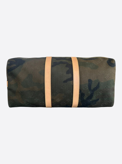Louis Vuitton Supreme Camouflage Monogram Keepall 45