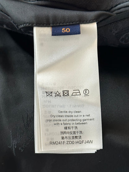 Louis Vuitton Black Flower Monogram Blazer Jacket