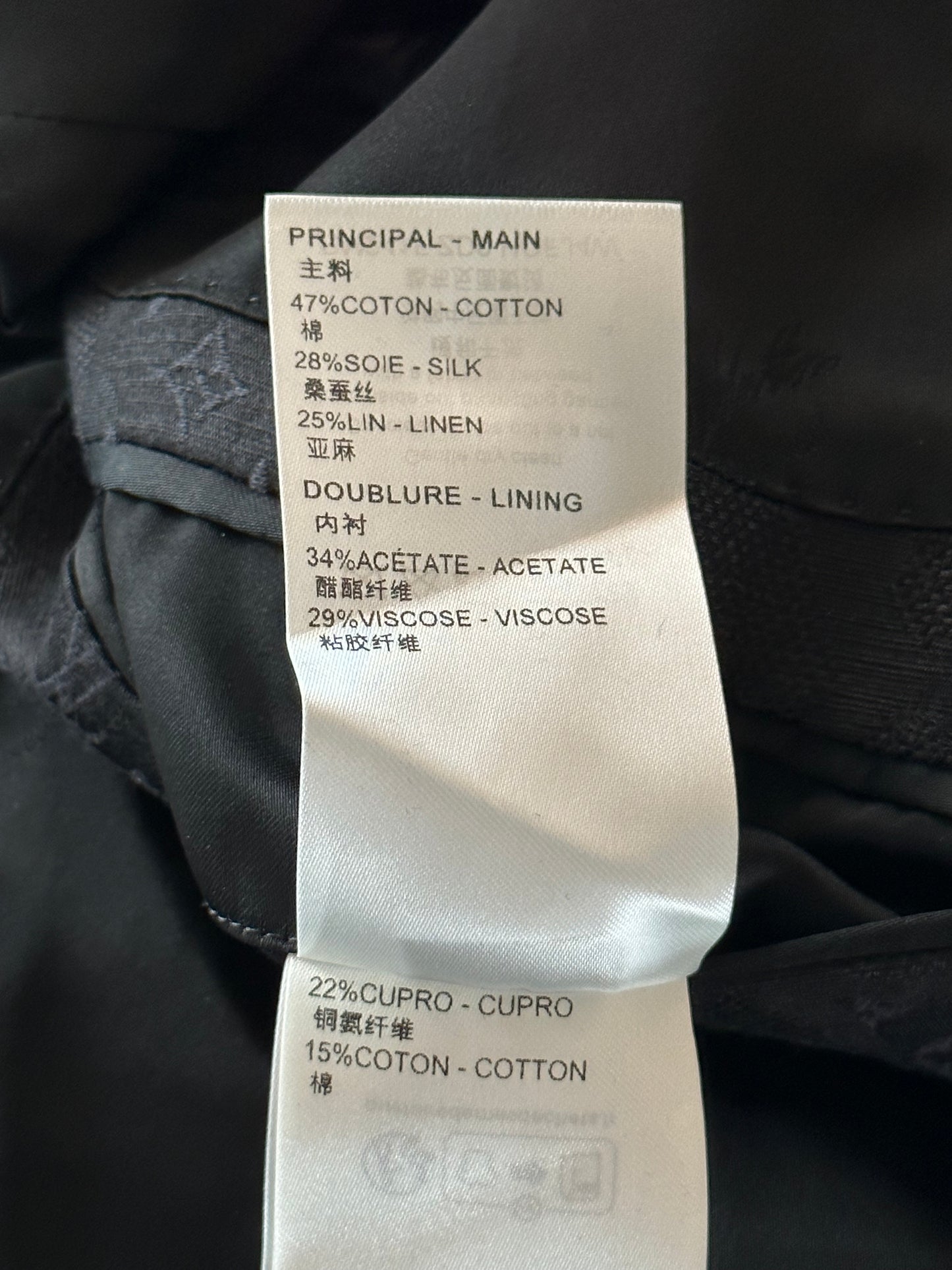 Louis Vuitton Black Flower Monogram Blazer Jacket